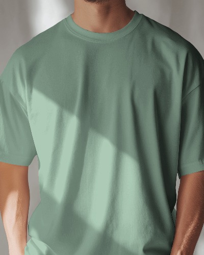 Oversized T-Shirt Solid - Saga Green 