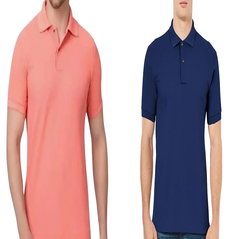 Polo T-Shirt - Royal Blue & Dusk Pink Combo
